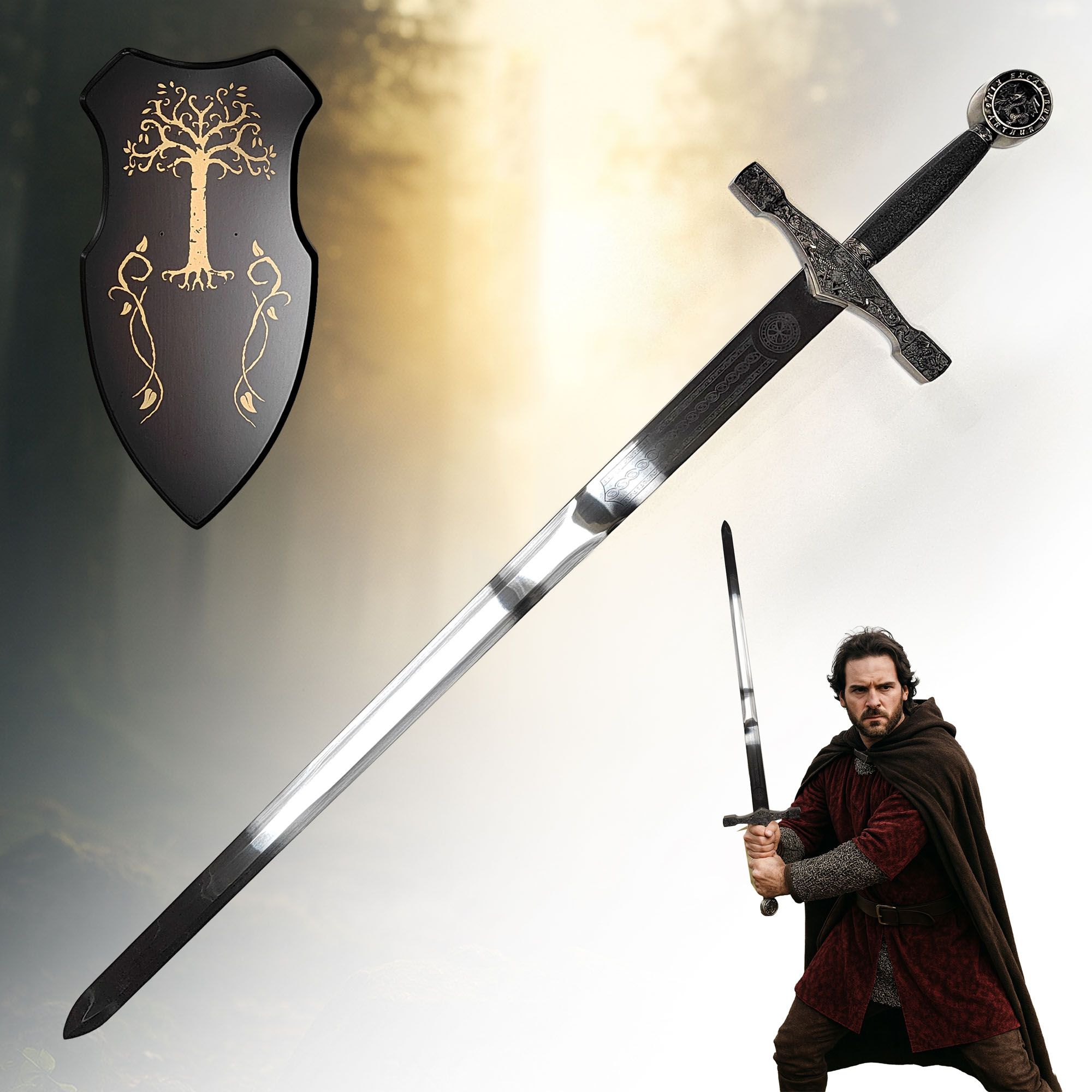 König Artus' legendäres Schwert "Excalibur" – Massive Replik